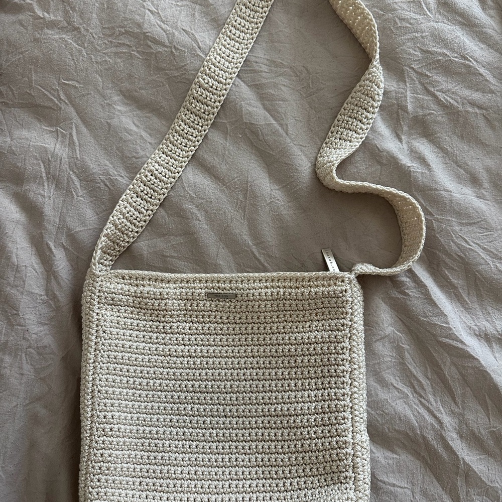 The Sak Cream Crochet Crossbody Bag